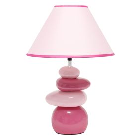 Shades of Pink Ceramic Stone Lamp