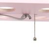 Floor Lamp Etagere Organizer Storage Shelf with Linen Shade, Light Pink