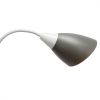 5 Light Adjustable Gooseneck Floor Lamp, Black Shades, White