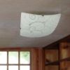 Square Flushmount Ceiling Light with Scroll Swirl Design