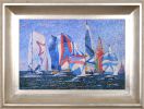 Pointelistic Regata Framed