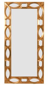 Diamond Stack Leaner Mirror Gold 38 x 77