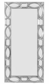 Diamond Stack Leaner Silver Mirror 38" x 77"