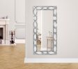 Diamond Stack Leaner Silver Mirror 38" x 77"