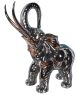 Free Standing Position Mirrored Chrome Large Elephant Sculpture