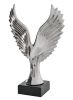 Mockingjay Sculpture Stunning Silver on Black Base 13 x 9.5