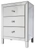 3 Drawer Mirrored Style Nightstand Cabinet Or End Table Chest