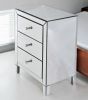 3 Drawer Mirrored Style Nightstand Cabinet Or End Table Chest