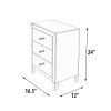 3 Drawer Mirrored Style Nightstand Cabinet Or End Table Chest