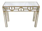 Beveled Mirrored Deco Console Table 47x31x16