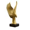 Mockingjay Sculpture Vibrant Gold on Black Base 13 x 9.5