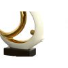 Abstract Mirrored Gold and White Fish On A Black Bases Set Of 2