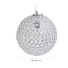 Round Ceiling Light Genuine Crystal Ball Pendant Sphere with Chrome Accents