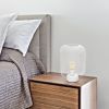 White Metal Mesh Industrial Table Lamp