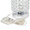 Elipse Crystal Cylindrical Uplight Table Lamp, Chrome