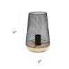 Black Wired Mesh Uplight Table Lamp