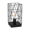 Black Geometric Square Metal Table Lamp