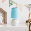 Studded Texture Ceramic Tabletop Lamp, Blue