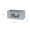 Rustic Farmhouse Wooden Tabletop Decorative Script Word "Mail" Organizer Box, Letter Holder, Gray Wash