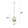 3-Light 18" Adjustable Industrial Globe Hanging Metal and Clear Glass Ceiling Pendant for Kitchen Foyer Hallway Bedroom Living Room Dining Room, Antiq