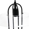 1 Light Elongated Metal Ceiling Pendant Light, Black