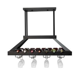 Ceiling 2 Light LED Overhead Wine Rack, Oil Rubbed Bronze