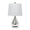 Kissy Pear Table Lamp with Gray Fabric Shade