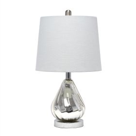 Kissy Pear Table Lamp with Gray Fabric Shade