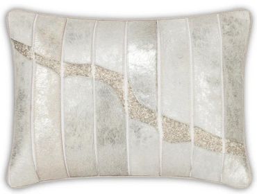 Akai Silver Hide Lumbar Pillow