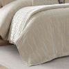 Alina Ivory Striped Queen Duvet Set