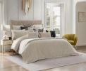 Alina Ivory Striped King Duvet Set