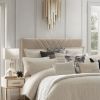 Alina Ivory Striped King Duvet Set