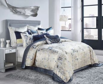 Amalfi Navy Gold Queen Duvet