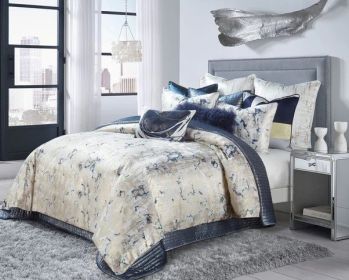 Amalfi Navy Gold King Duvet