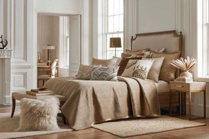 Amara Beige Queen Quilt