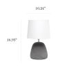 Round Concrete Tabletop Lamp, White