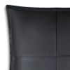 Atlas Black Faux Leather Pillow