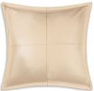 Atlas Beige Faux Leather Pillow