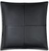 Atlas Black Faux Leather Pillow