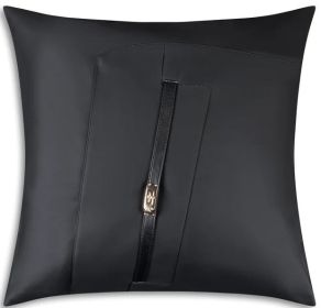 Atlas Black Buckle Pillow