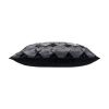 Atlas Black Faux Leather Rivet Pillow