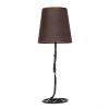 Priva 19" Contemporary Metal Winding Ivy Table Desk Lamp with Brown Fabric Shade for Home Décor, Bedroom, Living Room, Dining Room, Foyer