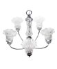 5 Light Glass Ceiling Glacier Petal Chandelier