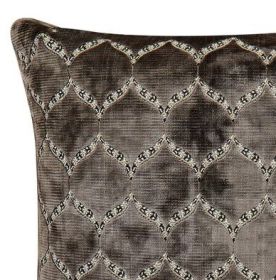 Grey Geometric Pattern Pillow