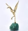 Home Decor Harlow Gold Bird on Rock -B