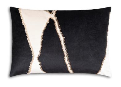 Demi Ivory Black Lumbar Pillow