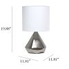 Solid Pyramid Lamp, Silver