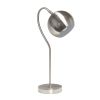 Mid Century Curved Table Lamp with Dome Shade, Brushed Nickel