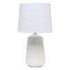 Off White Pleated Base Lamp