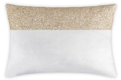 Lena Ivory Gold Lumbar Pillow